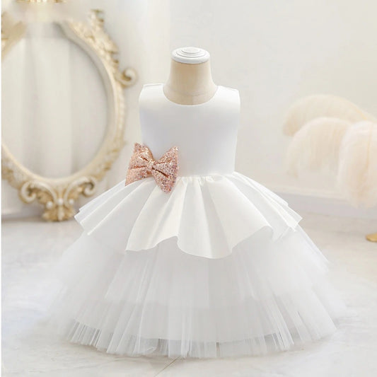 White doll up frock