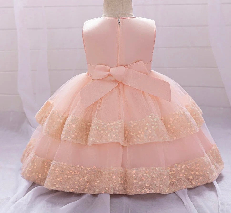 Sequence soft net frock