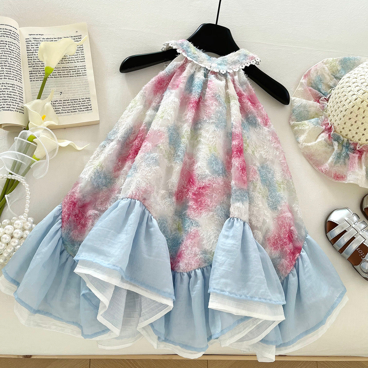 Pastel petal princess frill dress
