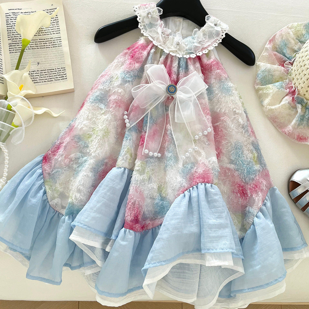 Pastel petal princess frill dress